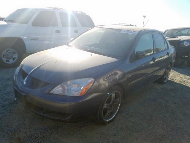 JA3AJ26E05U005598 - 2005 MITSUBISHI LANCER ES GRAY photo 2