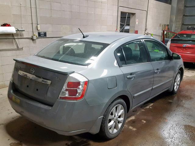 3N1AB6APXCL633399 - 2012 NISSAN SENTRA 2.0 GRAY photo 4