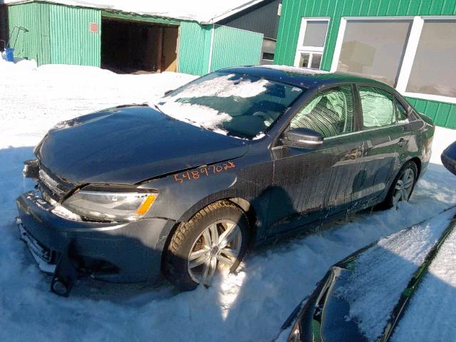 3VWWL7AJ8DM426780 - 2013 VOLKSWAGEN JETTA TDI GRAY photo 2