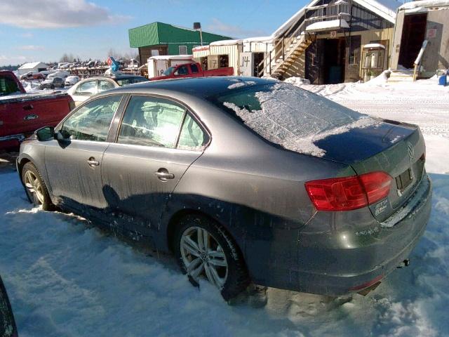 3VWWL7AJ8DM426780 - 2013 VOLKSWAGEN JETTA TDI GRAY photo 3