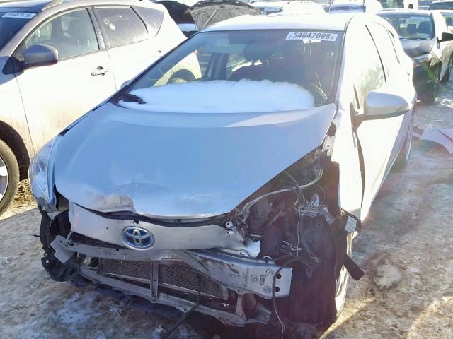 JTDKDTB36C1502189 - 2012 TOYOTA PRIUS C SILVER photo 2