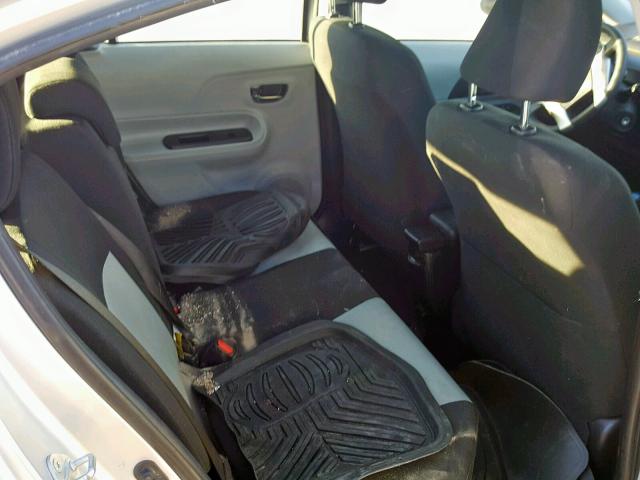 JTDKDTB36C1502189 - 2012 TOYOTA PRIUS C SILVER photo 6