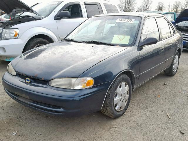 1Y1SK5285XZ442728 - 1999 CHEVROLET GEO PRIZM GREEN photo 2