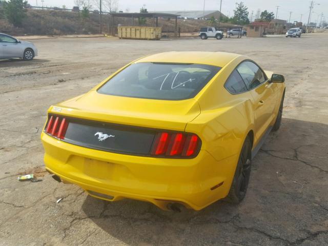 1FA6P8TH2F5300811 - 2015 FORD MUSTANG YELLOW photo 4