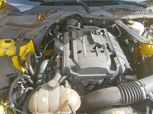 1FA6P8TH2F5300811 - 2015 FORD MUSTANG YELLOW photo 7