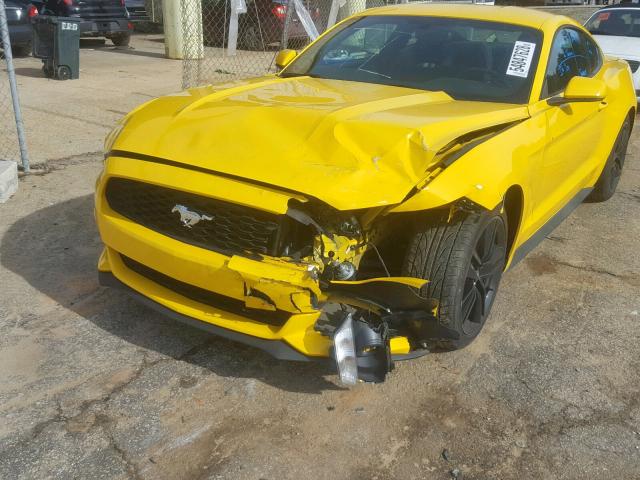 1FA6P8TH2F5300811 - 2015 FORD MUSTANG YELLOW photo 9