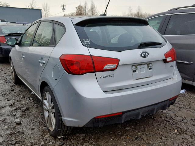 KNAFW5A30C5640793 - 2012 KIA FORTE SX SILVER photo 3