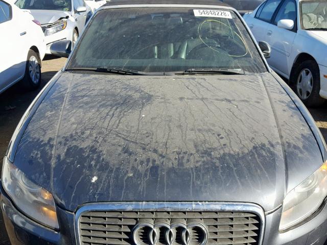 WAUAF48H87K025163 - 2007 AUDI A4 2.0T CA GRAY photo 9