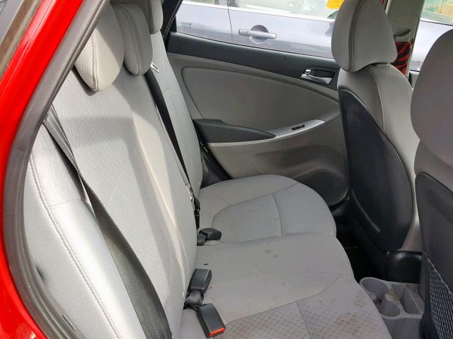 KMHCU5AE0EU162408 - 2014 HYUNDAI ACCENT GLS RED photo 6