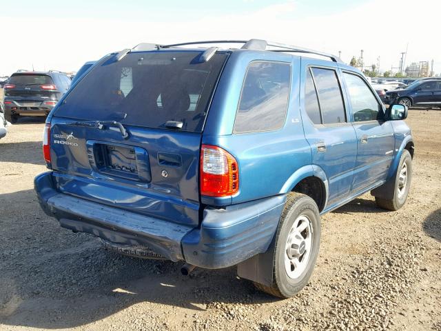 4S2CK58W614301870 - 2001 ISUZU RODEO S TEAL photo 4