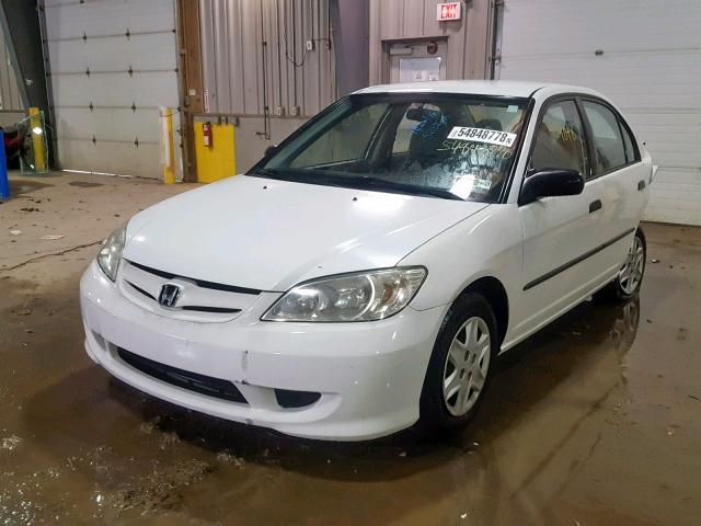 2HGES16384H571956 - 2004 HONDA CIVIC DX V WHITE photo 2