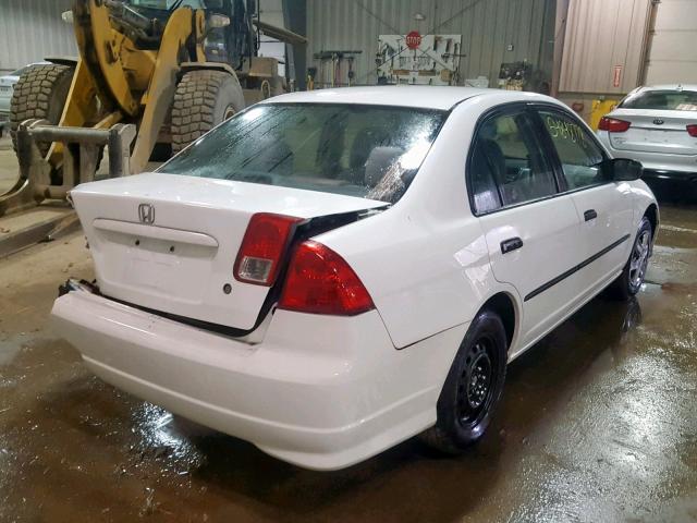 2HGES16384H571956 - 2004 HONDA CIVIC DX V WHITE photo 4