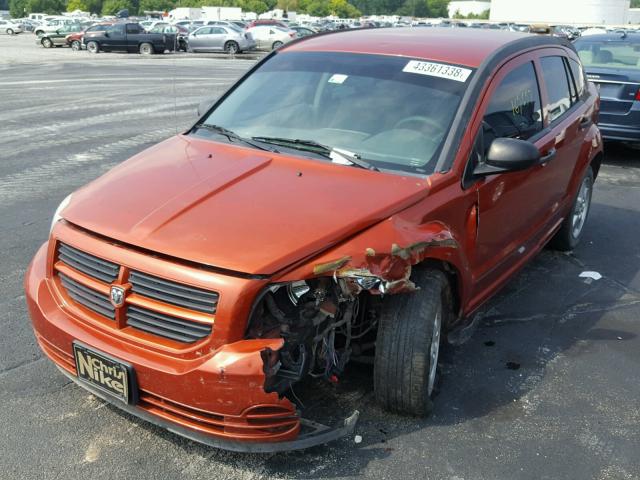 1B3HB28B87D282424 - 2007 DODGE CALIBER ORANGE photo 2