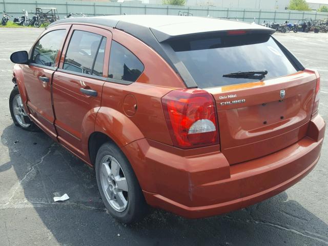 1B3HB28B87D282424 - 2007 DODGE CALIBER ORANGE photo 3