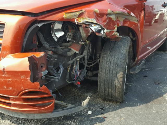 1B3HB28B87D282424 - 2007 DODGE CALIBER ORANGE photo 9