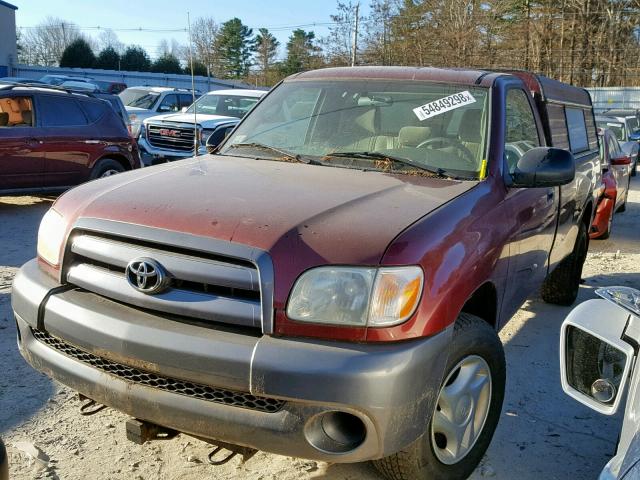 5TBJU32155S448795 - 2005 TOYOTA TUNDRA RED photo 2