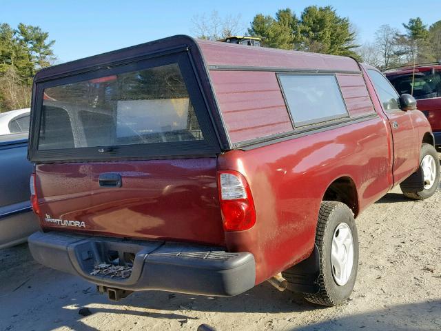 5TBJU32155S448795 - 2005 TOYOTA TUNDRA RED photo 4