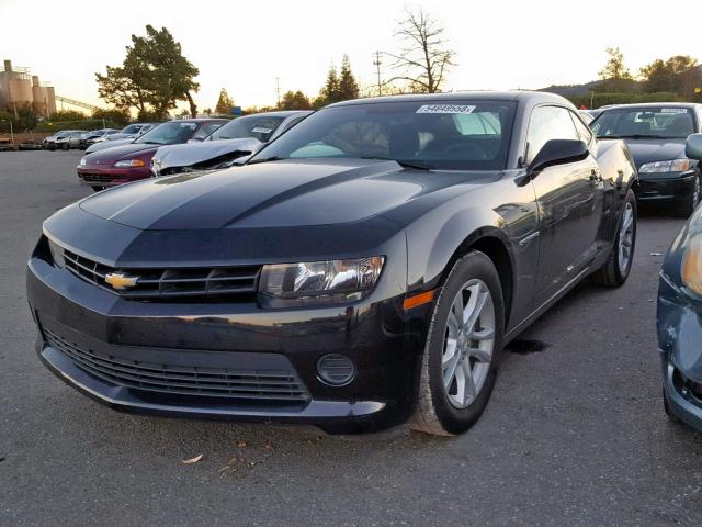 2G1FA1E30E9308730 - 2014 CHEVROLET CAMARO LS BLACK photo 2