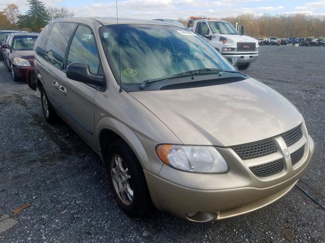 1B4GP45342B674502 - 2002 DODGE CARAVAN SP TAN photo 1