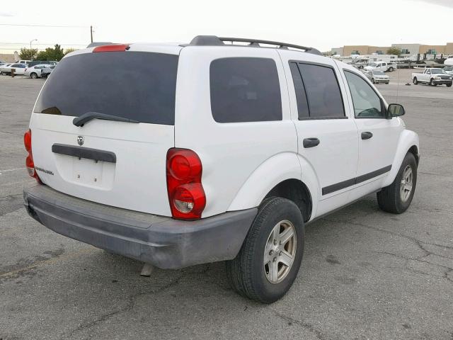 1D4HD38K96F117857 - 2006 DODGE DURANGO SX WHITE photo 4