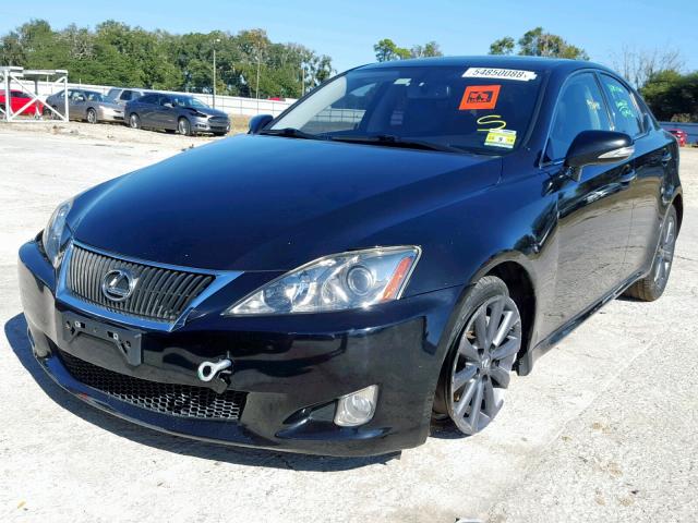 JTHCF5C23A5039061 - 2010 LEXUS IS 250 BLACK photo 2