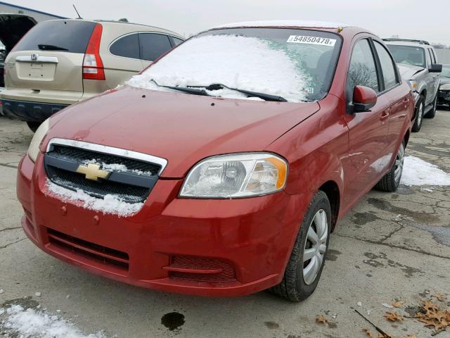 KL1TD5DE1AB125235 - 2010 CHEVROLET AVEO LS RED photo 2