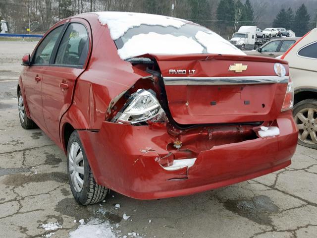 KL1TD5DE1AB125235 - 2010 CHEVROLET AVEO LS RED photo 3