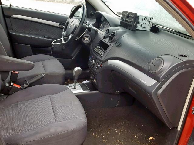 KL1TD5DE1AB125235 - 2010 CHEVROLET AVEO LS RED photo 5