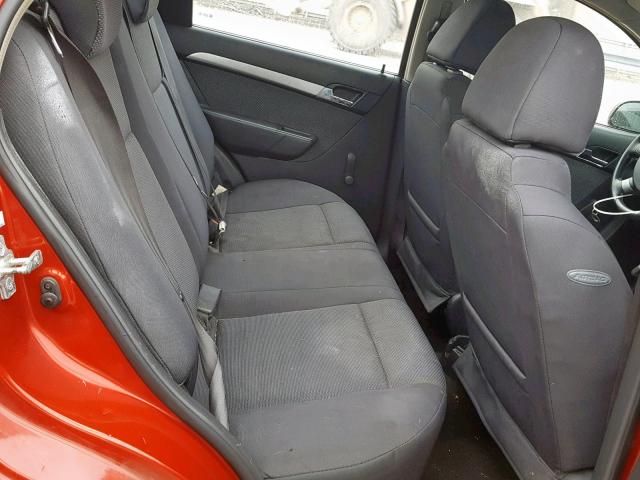 KL1TD5DE1AB125235 - 2010 CHEVROLET AVEO LS RED photo 6