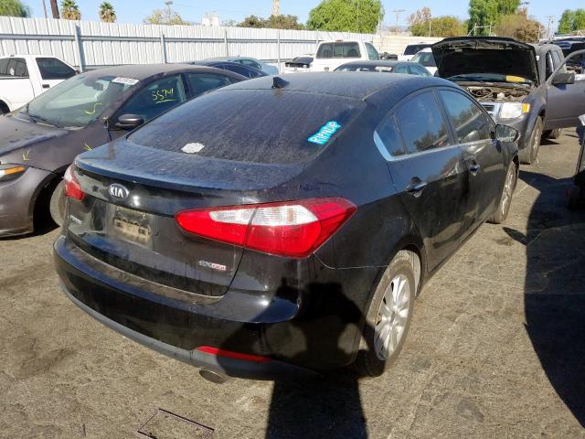 KNAFX4A85E5109255 - 2014 KIA FORTE EX BLACK photo 4