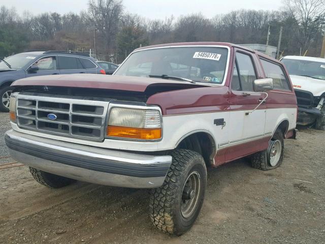 1FMEU15N0PLA65472 - 1993 FORD BRONCO U10 RED photo 2