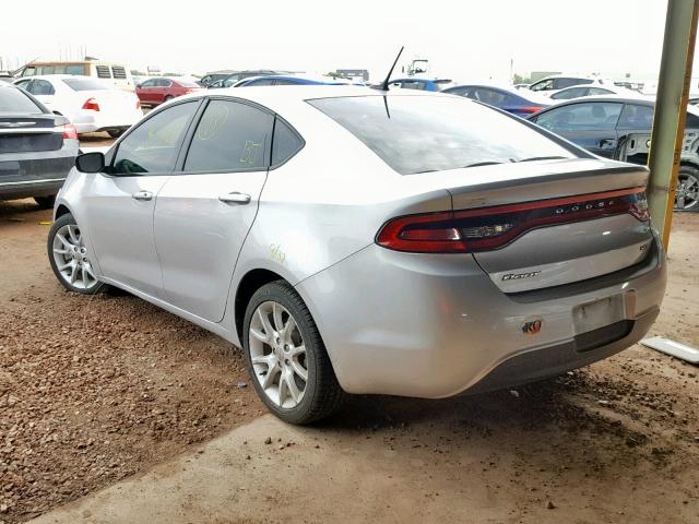 1C3CDFBA4DD240522 - 2013 DODGE DART SXT SILVER photo 3