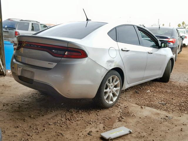 1C3CDFBA4DD240522 - 2013 DODGE DART SXT SILVER photo 4