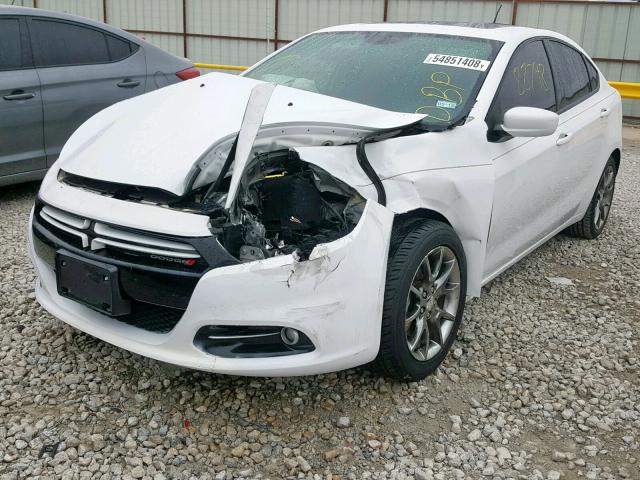 1C3CDFBH0DD156498 - 2013 DODGE DART SXT WHITE photo 2