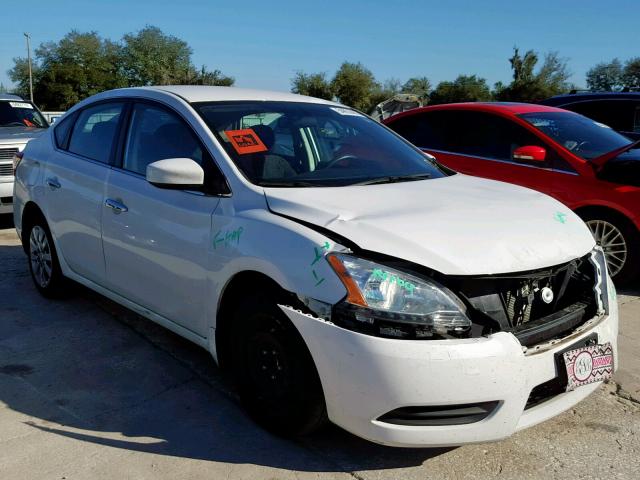 3N1AB7AP2FL696491 - 2015 NISSAN SENTRA S WHITE photo 1