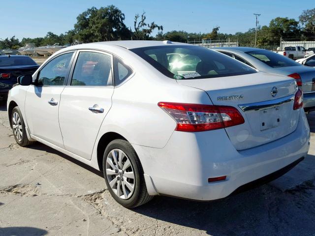 3N1AB7AP2FL696491 - 2015 NISSAN SENTRA S WHITE photo 3