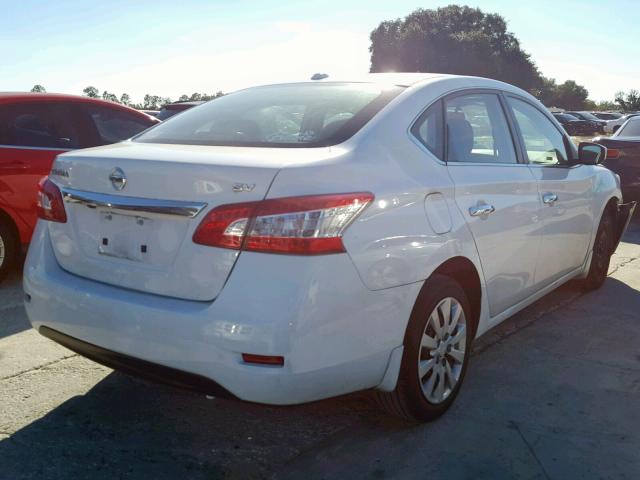 3N1AB7AP2FL696491 - 2015 NISSAN SENTRA S WHITE photo 4