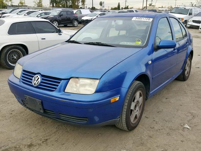 3VWSB69M92M103071 - 2002 VOLKSWAGEN JETTA GLS BLUE photo 2