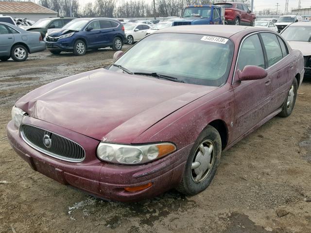 1G4HP54K5YU322267 - 2000 BUICK LESABRE CU MAROON photo 2