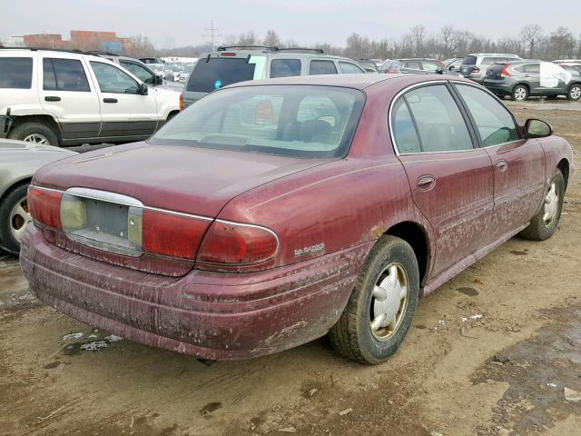 1G4HP54K5YU322267 - 2000 BUICK LESABRE CU MAROON photo 4