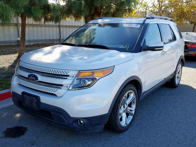 1FMHK7F85BGA46805 - 2011 FORD EXPLORER L WHITE photo 2