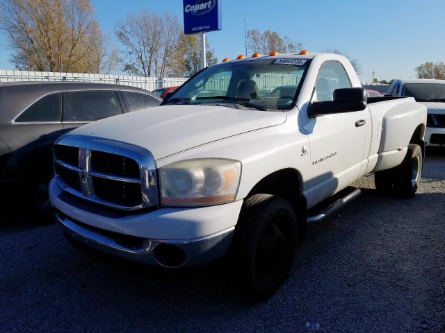 3D7MX46C26G173017 - 2006 DODGE RAM 3500 S WHITE photo 2