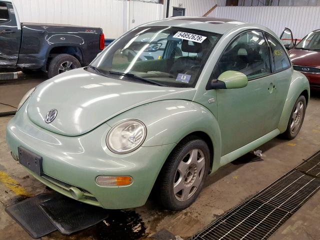 3VWCK21C81M434626 - 2001 VOLKSWAGEN NEW BEETLE GREEN photo 2