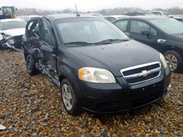 KL1TD56E99B636555 - 2009 CHEVROLET AVEO LS BLACK photo 1