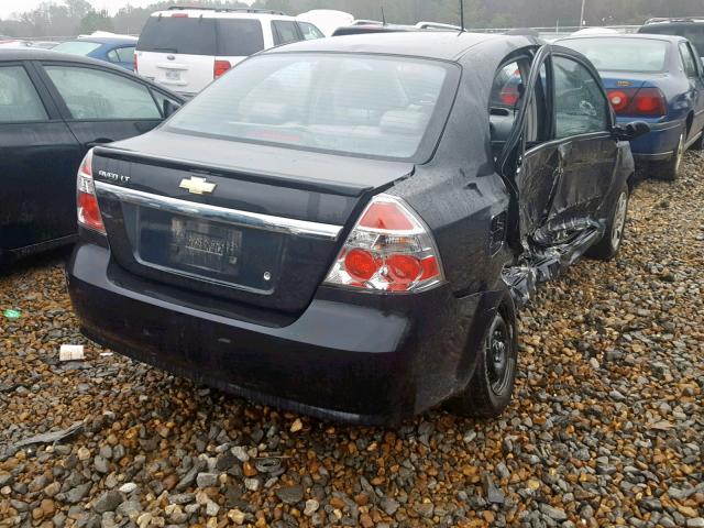 KL1TD56E99B636555 - 2009 CHEVROLET AVEO LS BLACK photo 4