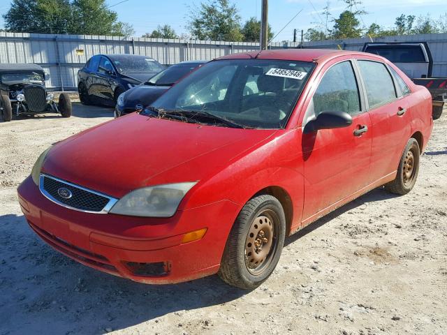 1FAFP34N97W296811 - 2007 FORD FOCUS ZX4 RED photo 2