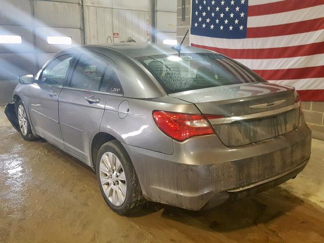 1C3CCBAB5DN635583 - 2013 CHRYSLER 200 LX GRAY photo 3