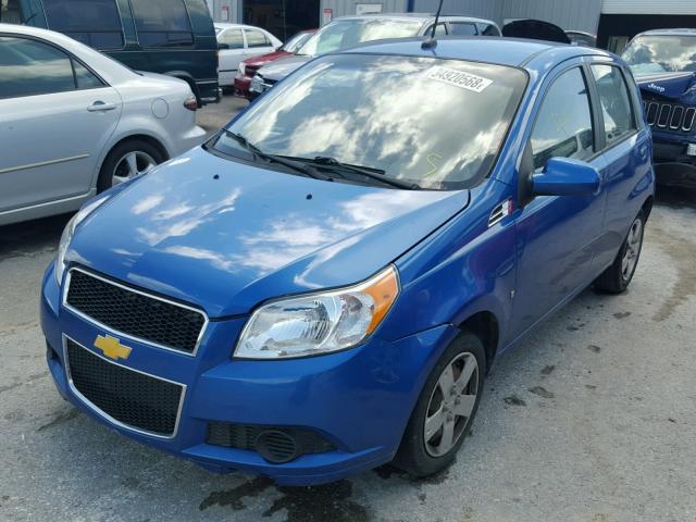 KL1TD66E99B304556 - 2009 CHEVROLET AVEO LS BLUE photo 2