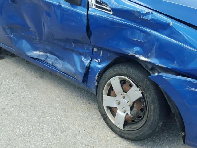 KL1TD66E99B304556 - 2009 CHEVROLET AVEO LS BLUE photo 9