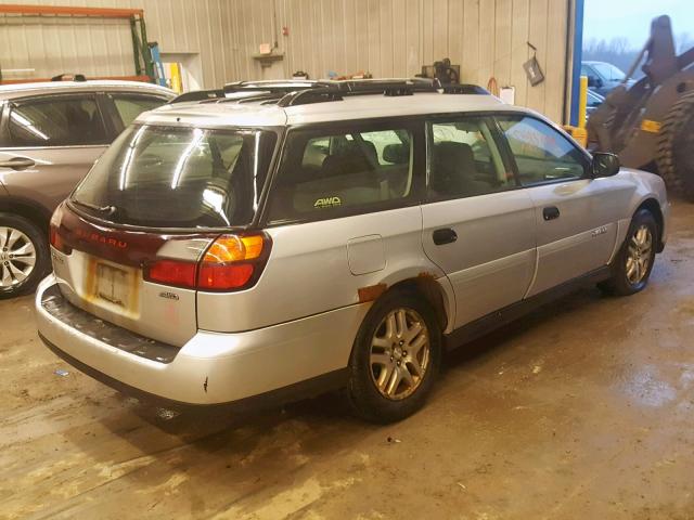 4S3BH675046632196 - 2004 SUBARU LEGACY OUT SILVER photo 4